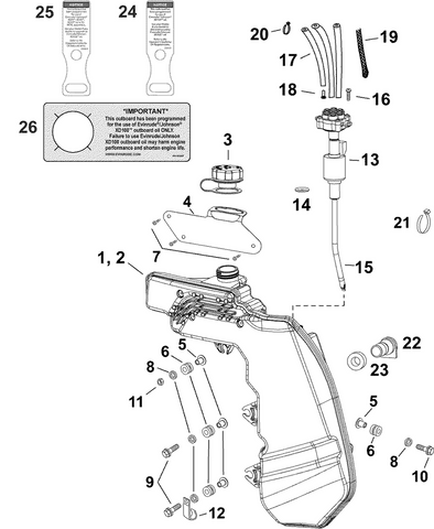 BRP Evinrude Etec Oil Pump & Manifold Assembly 5007915