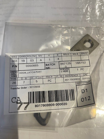 Evinrude Etec Cowling Hook, Latch, Port 0350665