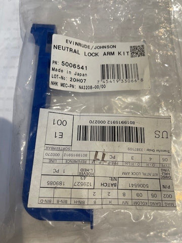 Johnson Evinrude Genuine Neutral Lock Arm Kit - Remote Control Box 5006541