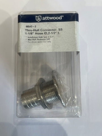 Attwood 66543-3 S/S Through Hull Connector