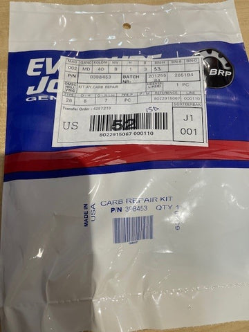 Johnson Evinrude Genuine Fuel Pump Repair Kit 0398453